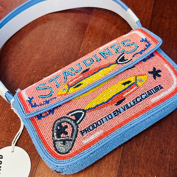 Staud Tommy Beaded Bag Staudines Sardine Purse NWT - Picture 3 of 13